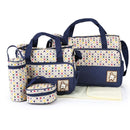MOTOHOOD 39*28.5*17CM 5pcs Baby Diaper Bag Suits For Mom Baby Bottle Holder Mother Mummy Stroller Maternity Nappy Bags Sets