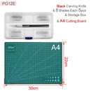 High Quality Professional Carving Knife and Cutting Board Set, Hand Tools for Paper Wood Sculpture Eraser Model Pen Knifes Sharp