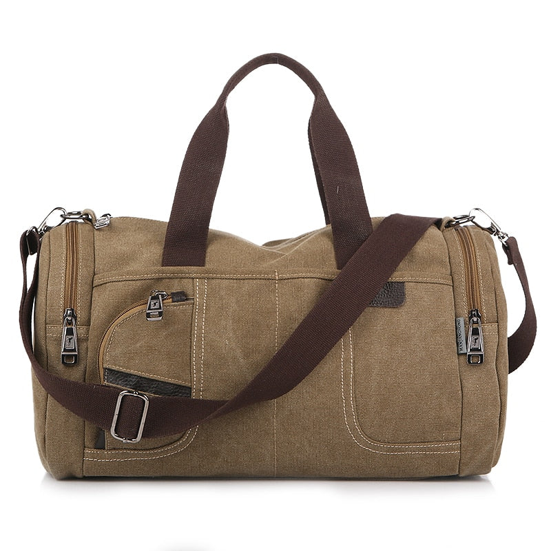 Man Canvas Messenger Bags Duffle Tote Travel Shoulder Bag High Quality Tote Crossbody Bags Zipper Travel Leisure Handbag