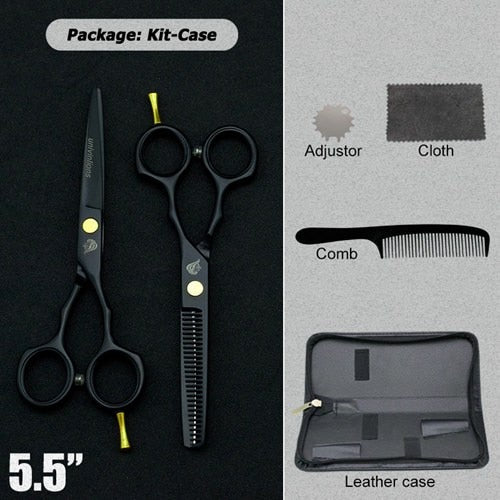 5.5" black hair scissors barber razor scissors hot scissors hair cut designs cheap hairdressing tools hair clipper kids scisors