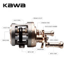 KAWA New Fishing Reel,Cast Drum Wheel, Bait Casting Reel,Max Drag 7kg,9+1 Bearing Aluminum Alloy,Sea Fishing Reel,Free Shipping