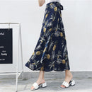 2021 Bohemian High Waist Floral Print Summer Skirts Womens Boho Asymmetrical Chiffon Skirt Maxi Long Skirts For Women