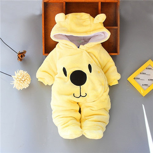 Newborn Baby Girl Clothes 0-3 months Winter Thick Warm Baby Footies Cotton Infant Kid&