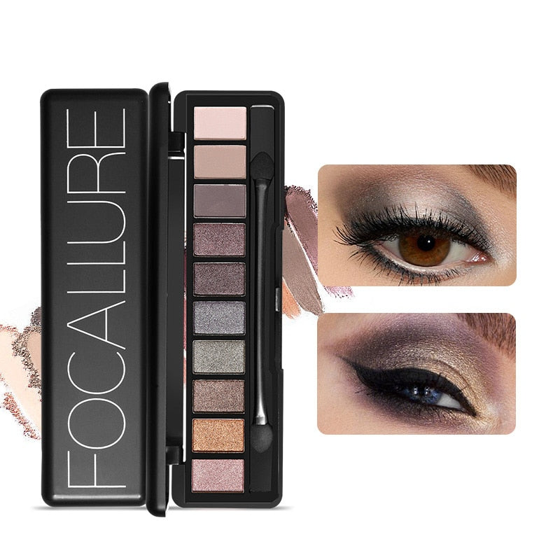 Focallure Eye Shadow for Eyes Makeup Shimmer Matte Eyeshadow Earth Color Shade Palette Cosmetic Makeup Nude Eye Shadow