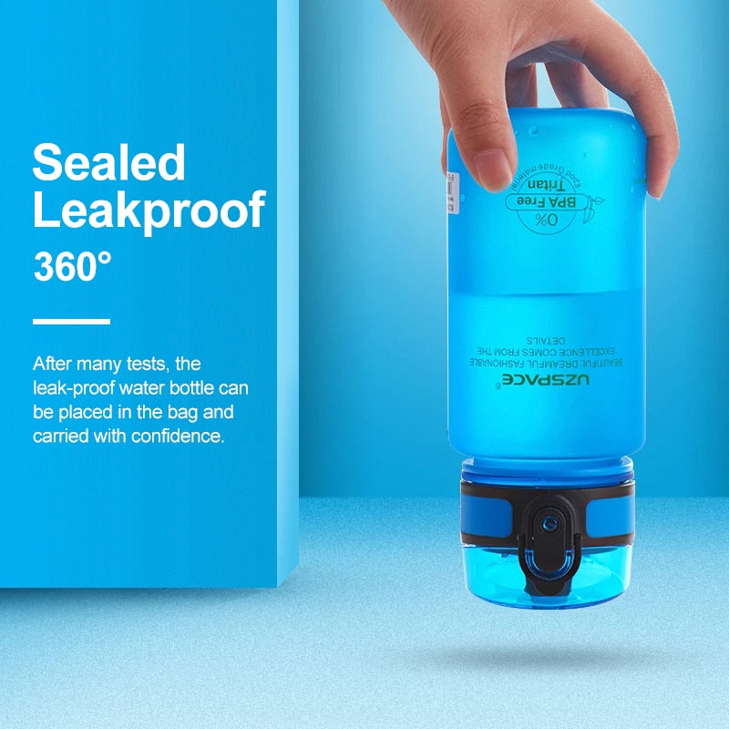 UZSPACE 350ML Botella de agua para niños Tritan BPA Botella de agua para niños a prueba de fugas Ecológica Sin olor Vasos de plástico