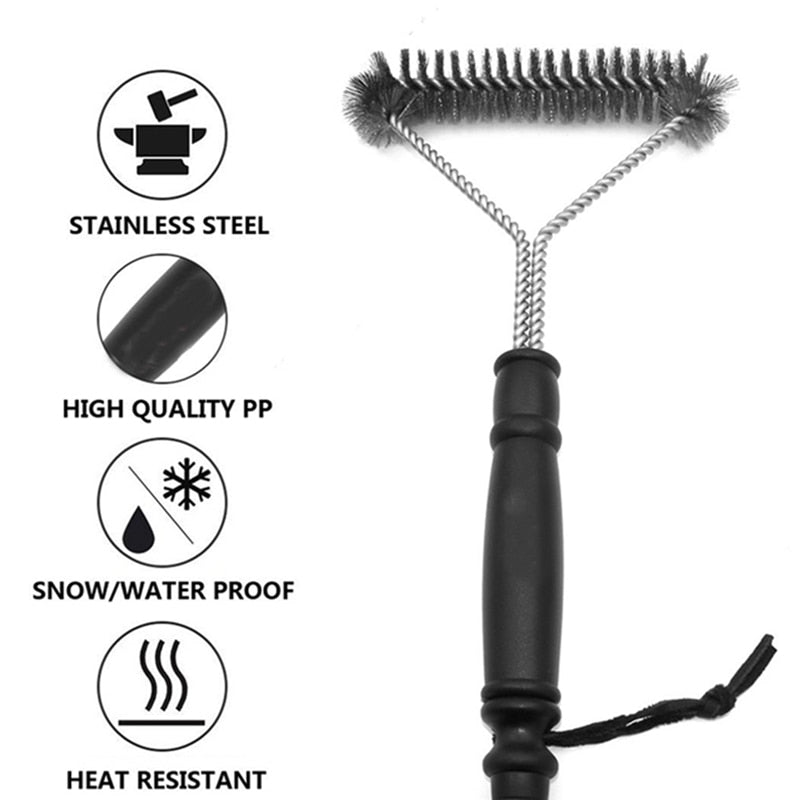 Kitchen Accessories BBQ Grill Barbecue Kit Cleaning Brush Stainless Steel Cooking Tools Barbecue Gadgets Accessories Brushes