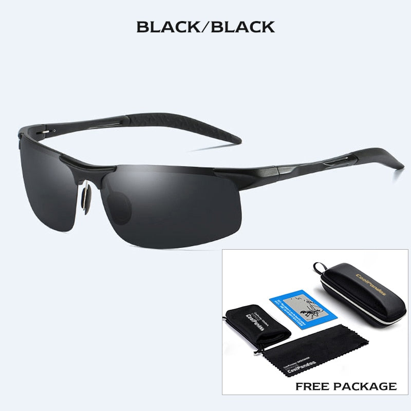 Gafas de sol polarizadas para hombre, gafas militares, gafas de sol de aluminio y magnesio, gafas de conducción HD para hombre/mujer, gafas masculinas