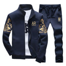 Autumn Tracksuit Men 2021 Sportswear Fashion Mens Set Two Pieces Zipper Warm Sweatshirt Jacket+Sweatpants Moleton Masculino Sets