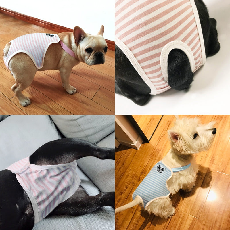 Pañales para perros, pantalones fisiológicos para perros, pantalones cortos lavables para perros, ropa interior rosa para mascotas pequeñas y medianas