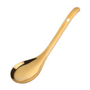 2pcs Large Soup Spoons 18/8 Stainless Steel Soup Ladle Rice Serving Spoon Gold kitchen Cooking spoon Table Spoon Cooking Utensil