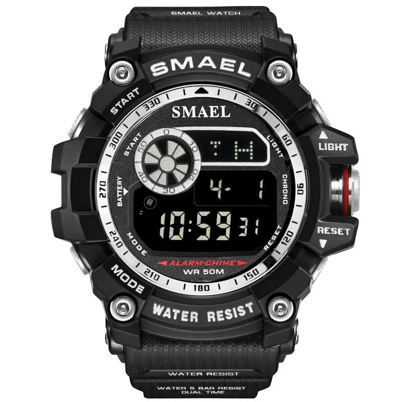 Relojes digitales militares SMAEL para hombre, reloj resistente al agua con alarma, reloj de pulsera deportivo con luz trasera LED, reloj de cuenta atrás cronógrafo para hombre 8010