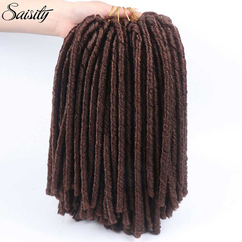 Saisity 14‘’faux locs crochet hair soft and light dreadlocks crochet braids synthetic crochet hair extensions 15 strands/pack