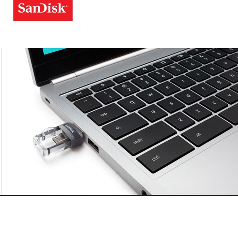 SanDisk OTG USB Flash Drive 32GB 16GB USB 3.0 Dual Mini Pen Drives 128GB 64GB PenDrives for PC and Android phones For shipping