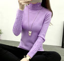 Thick Warm Women Turtleneck 2021 Winter Women Sweaters And Pullovers Knit Long Sleeve Cashmere Sweater Female Jumper