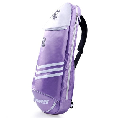 Bolsos de raqueta de bádminton para hombre y mujer, mochilas, bolsos de hombro, peso ligero pequeño, 3 volúmenes, 6 bolsos, bolsos deportivos para raqueta de mujer