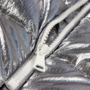 Chaqueta de plumón de invierno para mujer, Parkas plateadas largas y cálidas, plumón de pato de piel de oveja de Mongolia