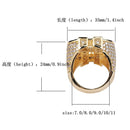 TOPGRILLZ Fashion Rock Iced Out Bling Gold Silber Farbe US Dollar Zeichen Ringe AAA Kubikzirkon Hip Hop Ring für Herren Schmuck