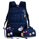 Mochilas escolares para niños, Mochila con estampado para adolescentes y niñas, mochilas escolares, 3 unidades/juego, Mochila de viaje para niños, bolso de hombro bonito