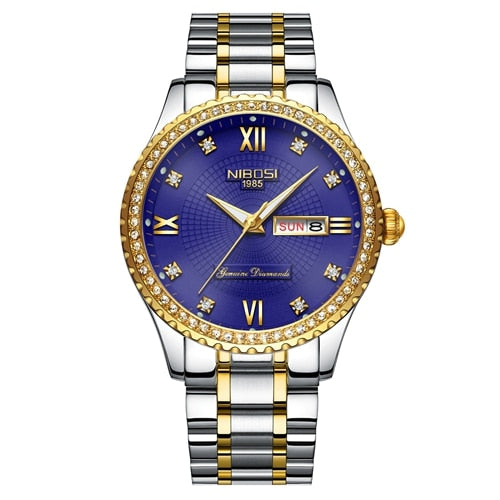 Reloj NIBOSI 2022 de oro nuevo para mujer, relojes creativos de acero para mujer, relojes de pulsera para mujer, reloj impermeable para mujer, reloj femenino