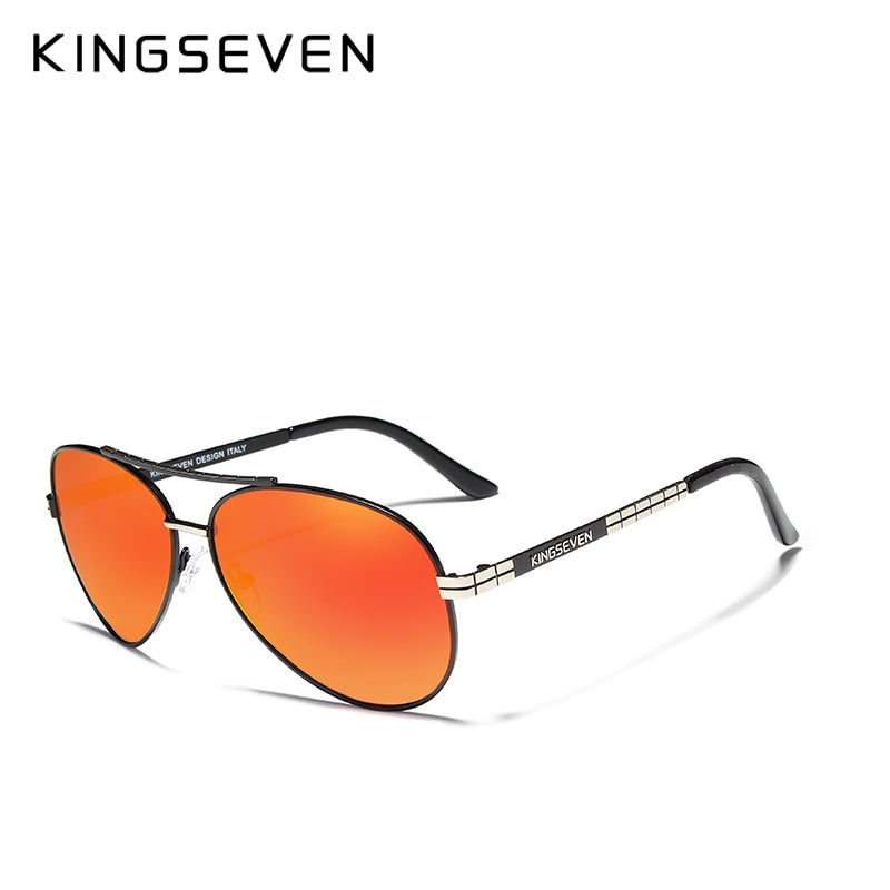 Gafas De Sol KINGSEVEN Design para hombre, gafas De sol polarizadas HD De piloto para hombre/mujer, gafas De Sol para conducir con logotipo en relieve, gafas De Sol