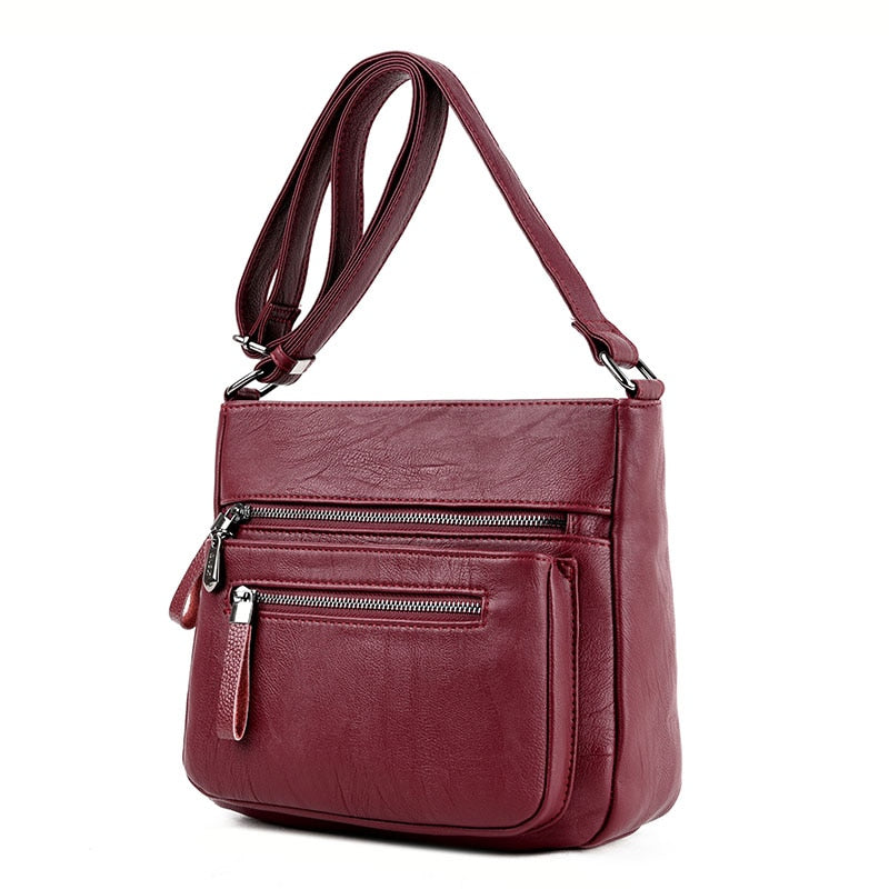 Bolsos cruzados de cuero de alta calidad para mujer, novedad de 2021, bolso de hombro de diseñador de lujo, bolso de mano de ocio para mujer, bolsos de mensajero