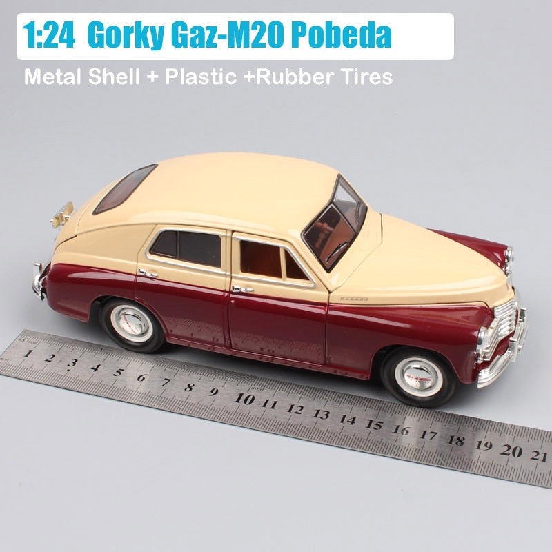 Road Signature 1:24 Scale Russia Soviet Union Gorky Gaz M20 Pobeda Gaz-M20 Cars Sedan Diecast Vehicles Model Toys Gifts Yatming