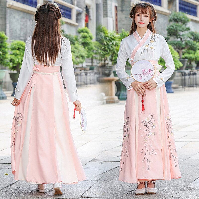 Hanfu Mulheres Women Plum Hanfu Costume Dress Fairy Skirt Fresh and Elegant Huaqing Pavilion Hanfu Clothing Chinese Style