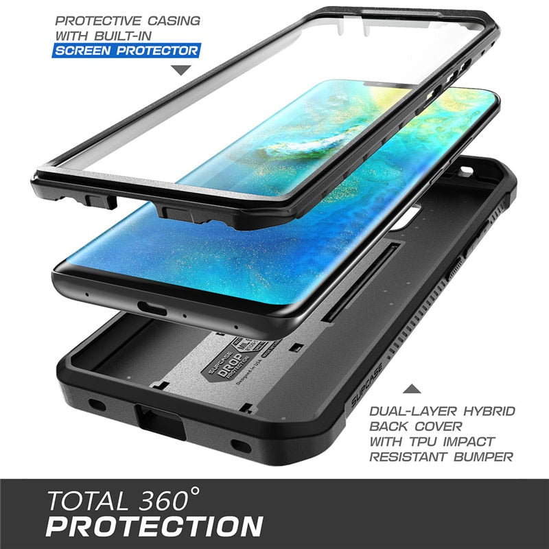 SUPCASE Für Huawei Mate 20 Pro Hülle LYA-L29 UB Pro Strapazierfähige Ganzkörper-Robuste Hülle mit integriertem Displayschutz und Ständer