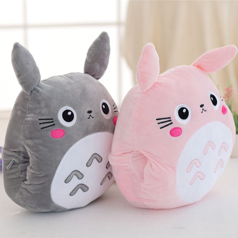 Juguete de peluche Totoro, almohada suave bonita con manta, figura de Anime 3 en 1, regalos para niños, regalo para niños, un buen ayudante en el tiempo de trabajo