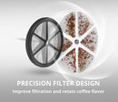 ICafilasPortable Manual French Presses Pot Coffee Maker Filter Pot Household Coffee Machine Coffee Pot Percolator Tool