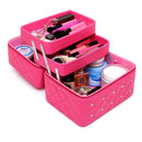 Bolsa de maquillaje de alta calidad, bonita caja de cosméticos para mujer, capas plegables informales, estuche de almacenamiento de viaje profesional, maleta de gran capacidad