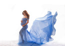 Long Maternity Photography Props Pregnancy Dress For Photo Shooting Off Shoulder Pregnant Dresses For Women Maxi Maternity Gown