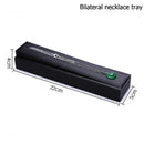 Negro PU cuero joyería anillo pendientes soporte conjunto joyería colgante collar cadena gargantillas pantalla busto brazalete Organzier