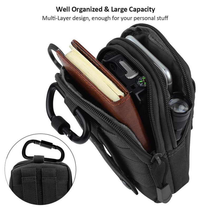 Bolsa táctica Molle EDC para hombre, riñonera, dispositivo de utilidad, organizador de herramientas, bolsas de caza de bolsillo con funda para teléfono móvil