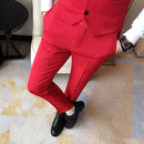 2022 New Men&#39;s Suit Pants Solid Color Casual Business Dress Pants Slim Dress Trousers Quality Men&#39;s Classic Groom Wedding Pants