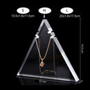 Solid Acrylic Pendant Necklace Chain Jewelry Stand Display Holder Rack Photography Prop Clear Lucite Triangle Hanging Organizer