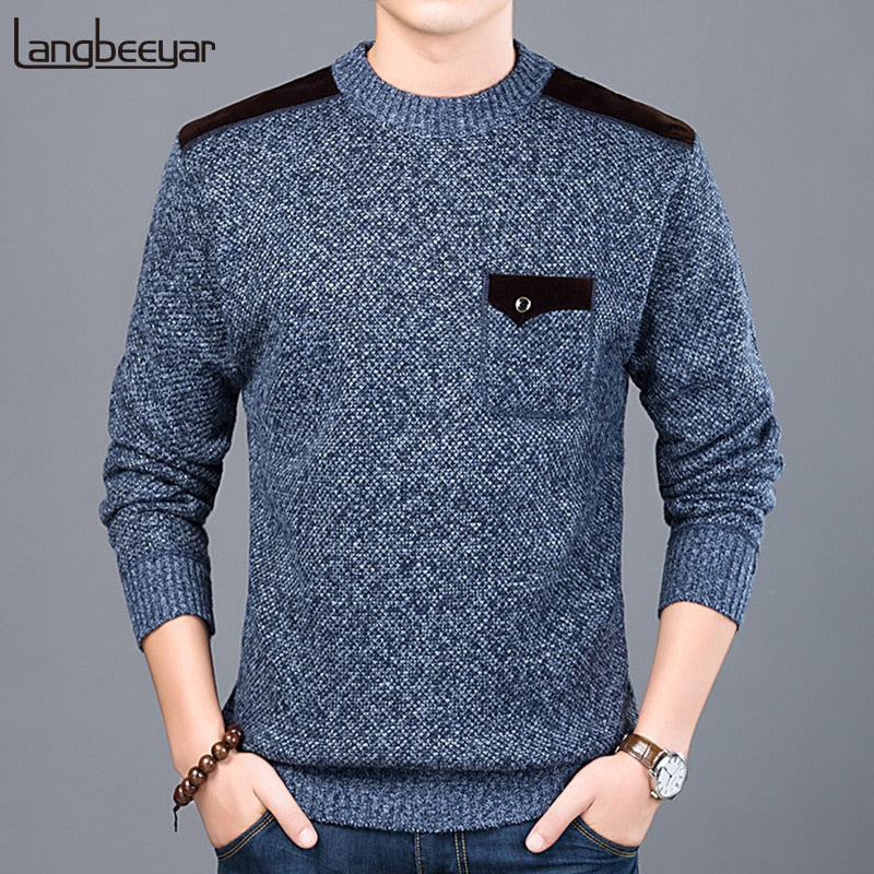 2022 New Fashion Brand Sweater For Mens Pullovers Slim Fit  Jumpers Knitwear O-Neck Autumn Korean Style Casual Clothing Male