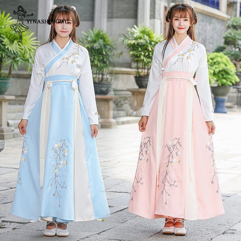 Hanfu Mulheres Women Plum Hanfu Costume Dress Fairy Skirt Fresh and Elegant Huaqing Pavilion Hanfu Clothing Chinese Style