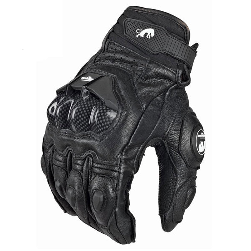 Herren Damen 4 Season Driving Supertech Schwarz/Weiß Motorrad Lederhandschuhe Rennhandschuh Motorrad Rindsleder Rennrad Ritter