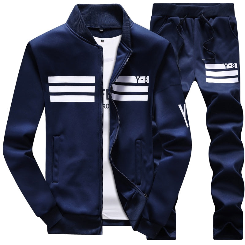 BOLUBAO New Autumn Men Set Quality Fleece Sweatshirt + Pants Sporting Sweat Suits Mens Survetement Sportswear Male Tracksuit