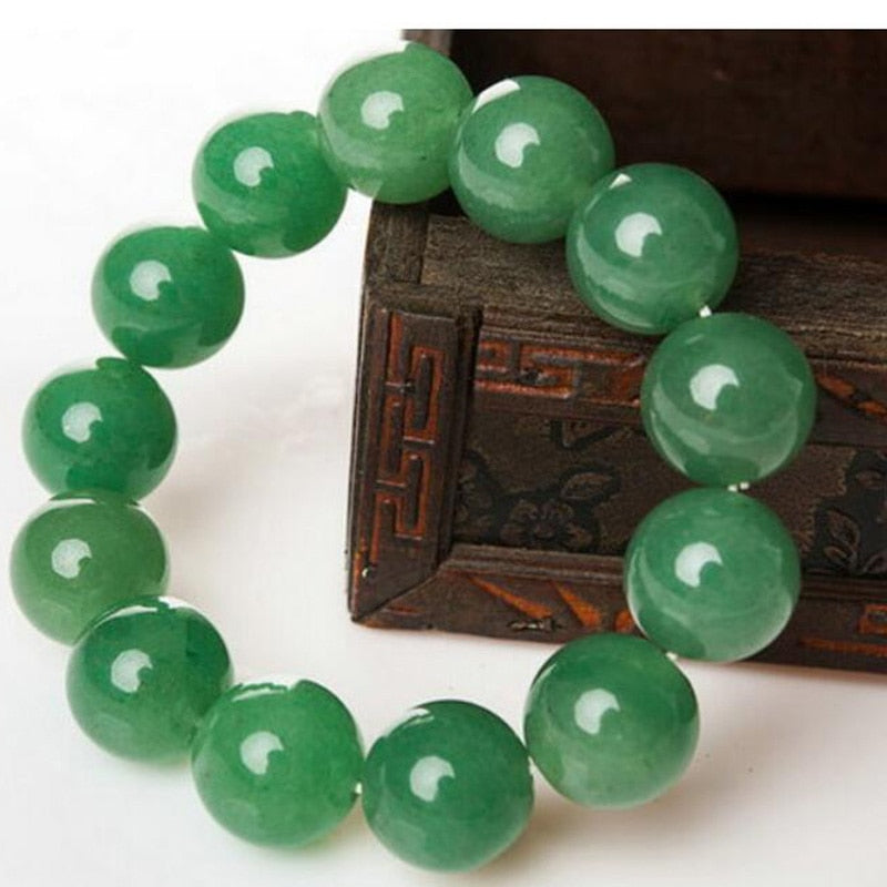 Dongling natural Jade Pulsera Jade Porn Pareja Pulsera Jade Pulsera Cristal Pulsera Jade verde Pulsera de cuentas para hombres y mujeres