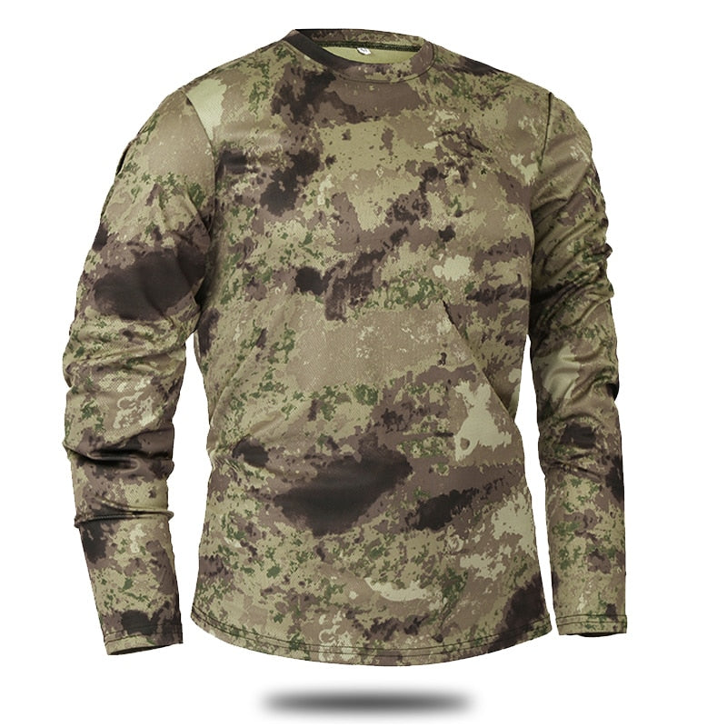 Mege Marke Kleidung Neue Herbst Frühling Männer Langarm Taktisches Camouflage T-Shirt camisa masculina Quick Dry Military Army Shirt