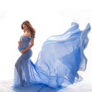 Long Maternity Photography Props Pregnancy Dress For Photo Shooting Off Shoulder Pregnant Dresses For Women Maxi Maternity Gown