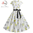 Pumpkin Print Halloween Women 2022 Summer O Neck Short Sleeve Party Robe Femme Elegant Vintage Dresses