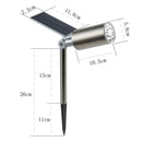 Luz solar de jardín a prueba de agua IP65 Foco solar para exteriores Lámpara de paisaje Sunpower inalámbrica para camino de entrada de jardín