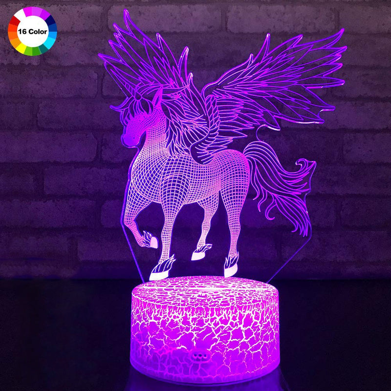 7 / 16 Color LED Table Desk Lamp Kids Gift Home Decoration LED Table Desk Lamp LED Night Light Unicorn 3D LED Night Light D25