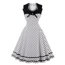 Polka Dot Women Retro Dress Female Sleeveless 1950s 60s Robe Vintage  pin up Rockabilly Party Dresses Plus size 4XL vestidos