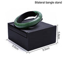 Negro PU cuero joyería anillo pendientes soporte conjunto joyería colgante collar cadena gargantillas pantalla busto brazalete Organzier