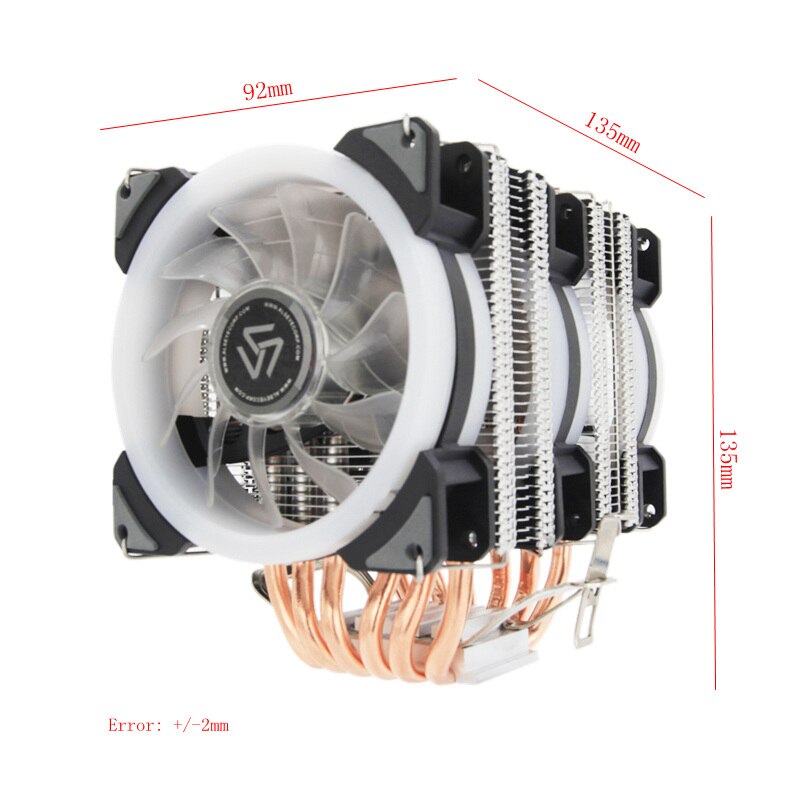 ALSEYE DR-90 CPU Cooler 6 Heatpipe with RGB 4pin CPU Fan High Quality CPU Cooling New Arrival support LGA775/115X/1200/1366/2011