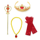 VOGUEON Girls Princess Snow White Costume Puff Sleeve Deluxe Prom Party Gown with Long Cloak Children Halloween Fancy Dress Up